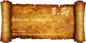Barcza Szabella névjegykártya